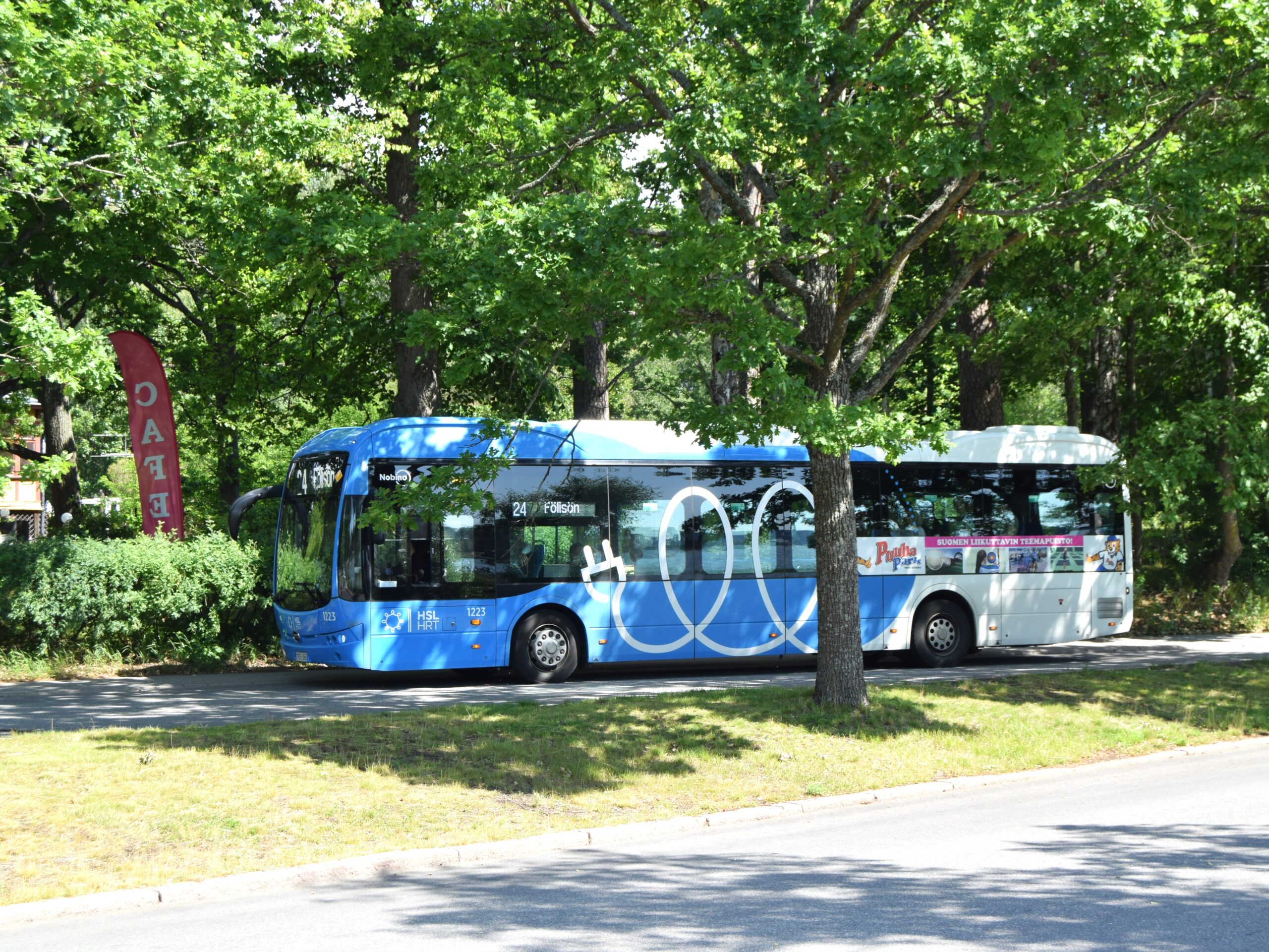 A bus in Helsinki