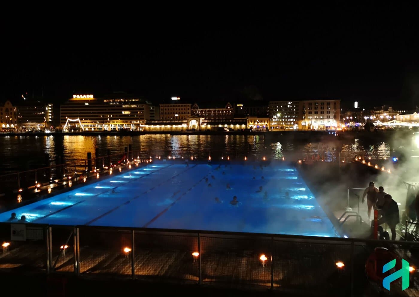 Allas Sea Pool at Night