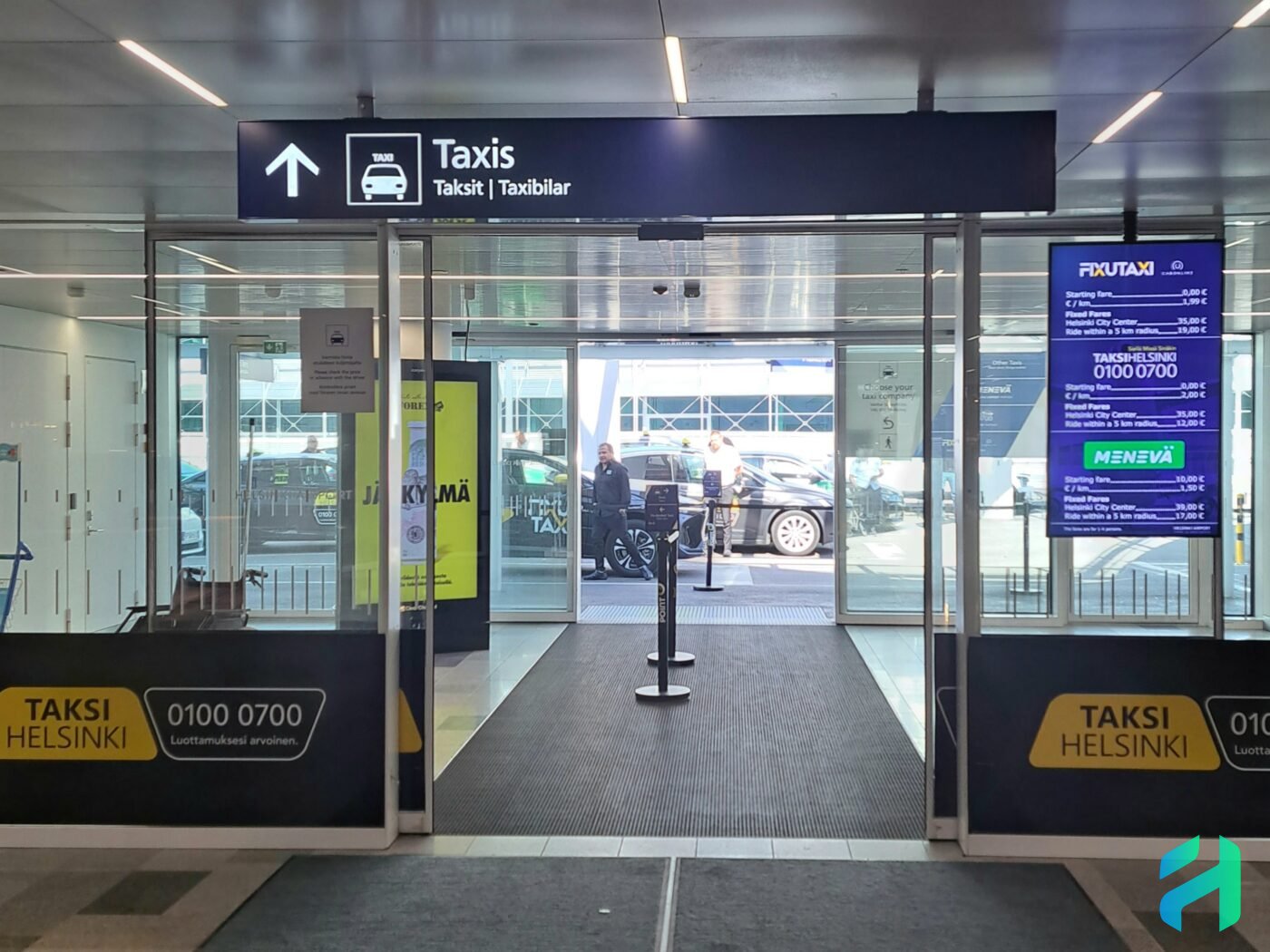 Entrance to the taxi station