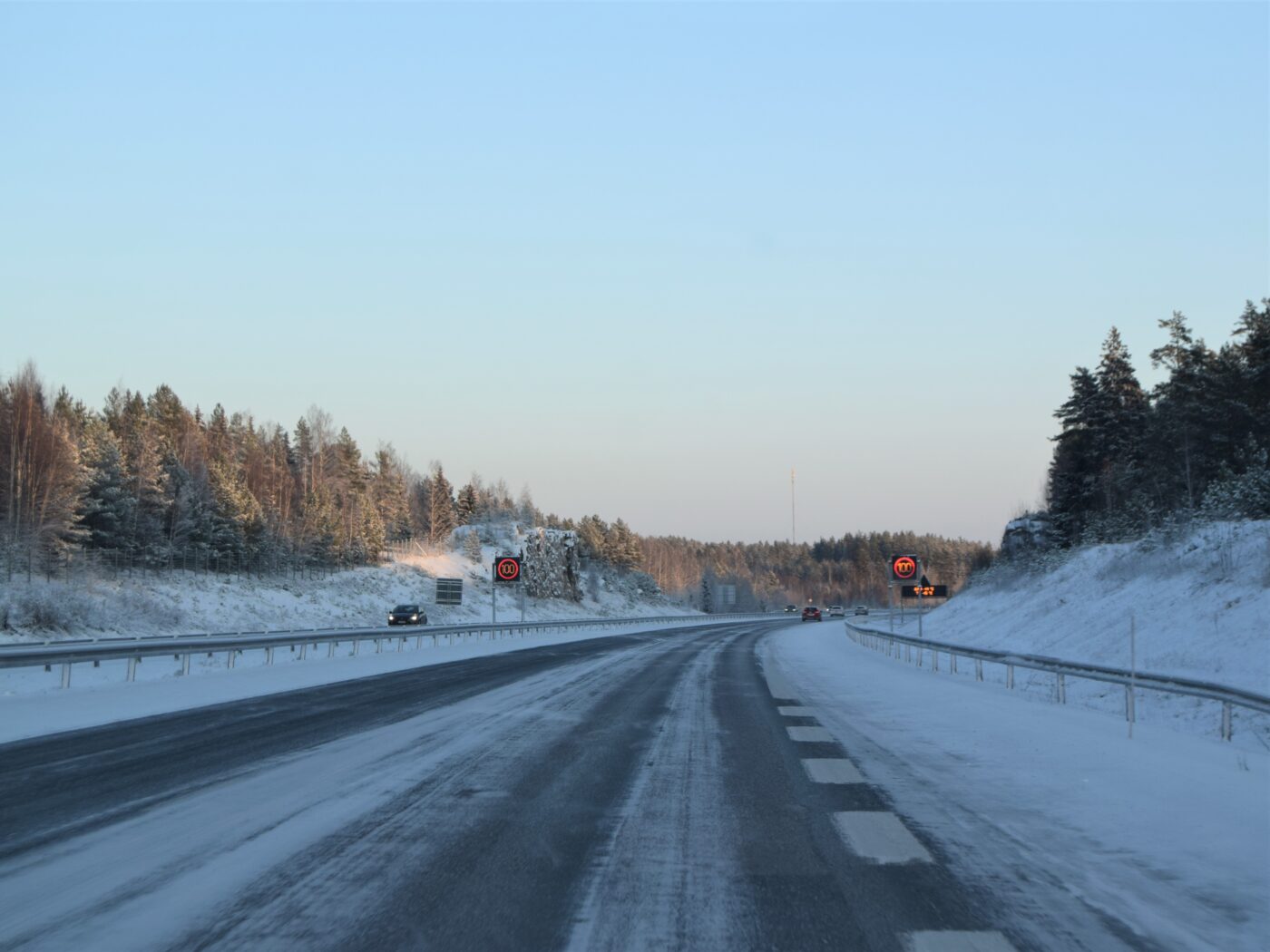 Keep eye on speed limit signs in order to follow legal limits.