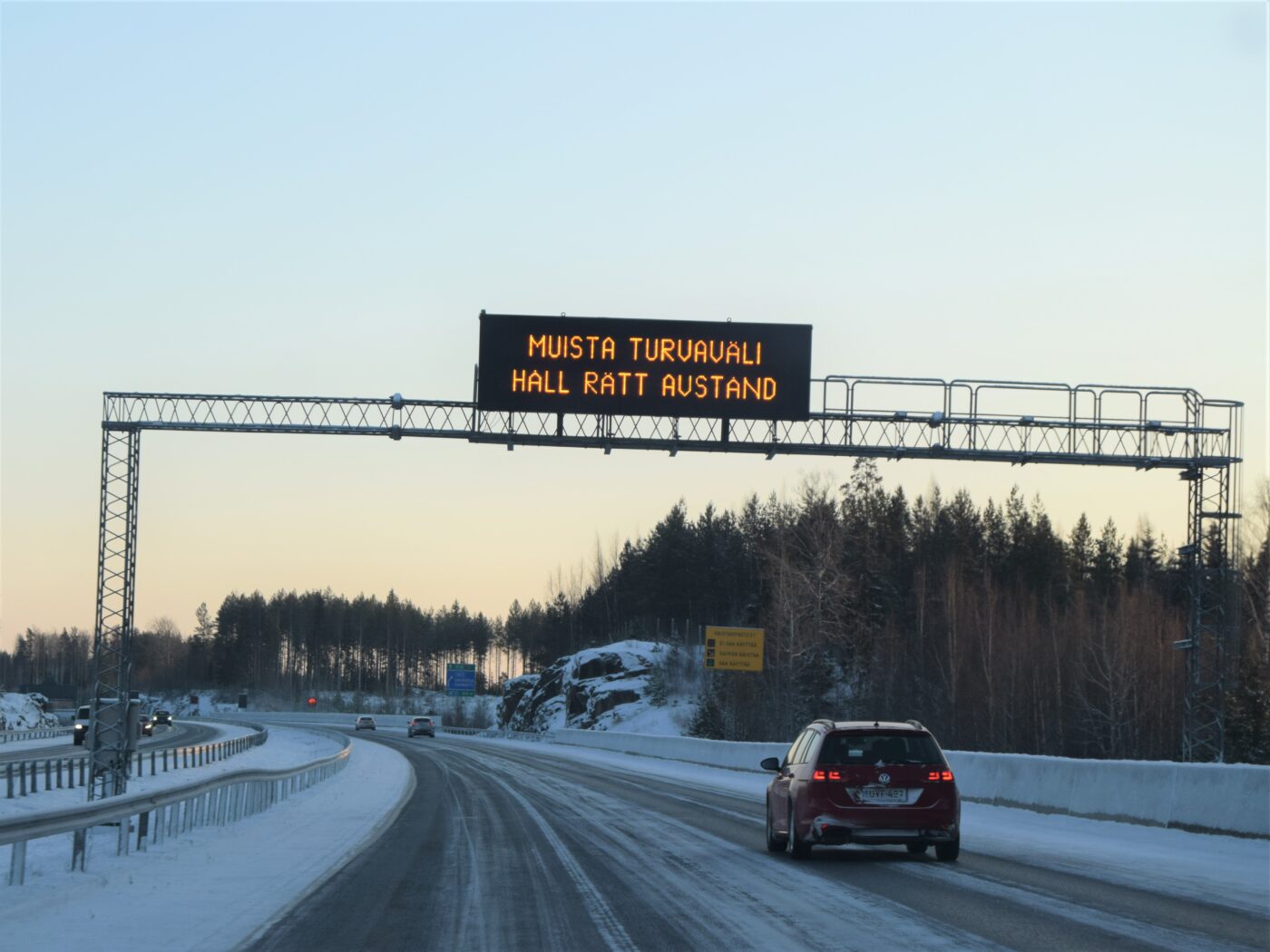 Slippery motorway