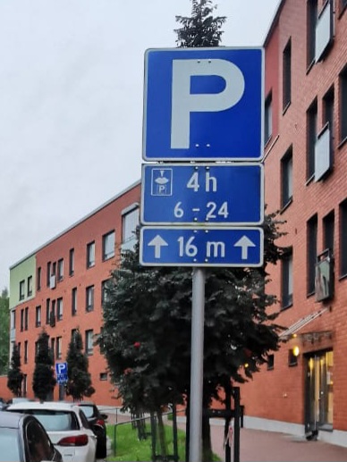 Parking sign