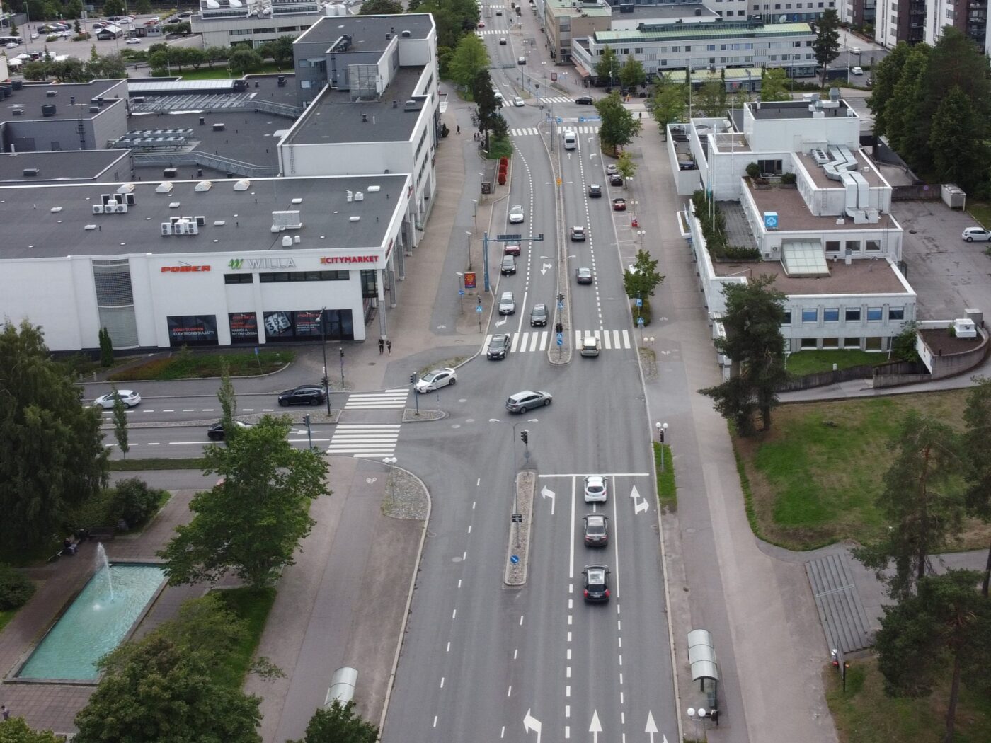 An intersection in Hyvinkää.