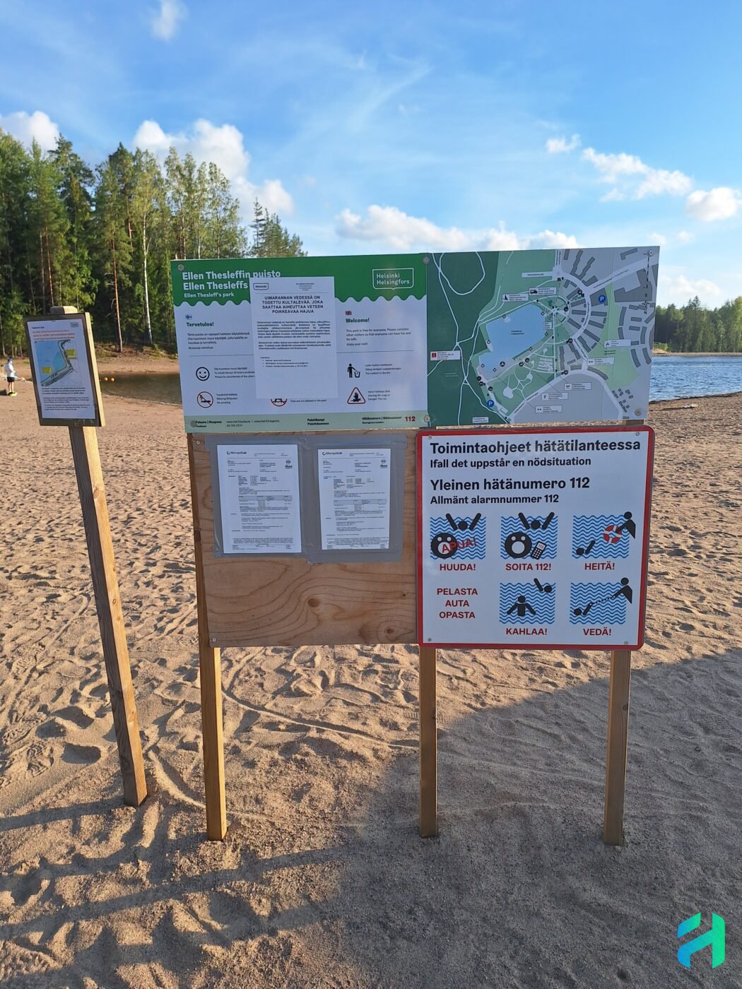 Palettilampi info sign